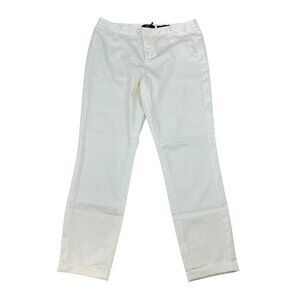 G2000 Woman Skinny Capri Pants Cuffed Off White Size 38 Waist New